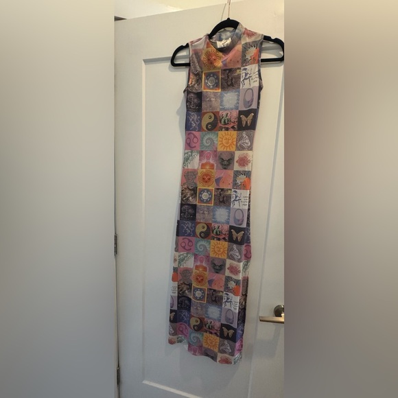 Coperni Blotter Print Mesh Maxi Dress, small - Picture 6 of 7